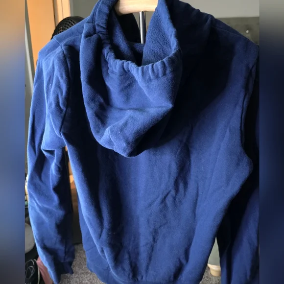 Victoria K Navy Hoodie with White PINK Logo - Picture 2 of 3